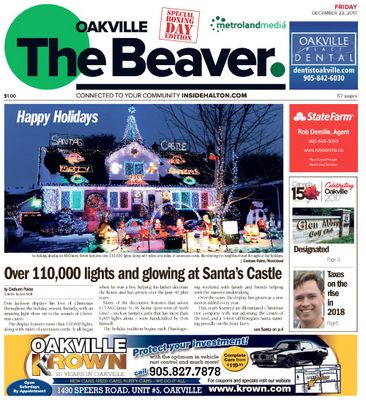 Oakville Beaver, 22 Dec 2017