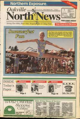 Oakville North News (Oakville, Ontario: Oakville Beaver, Ian Oliver - Publisher), 27 Aug 1993