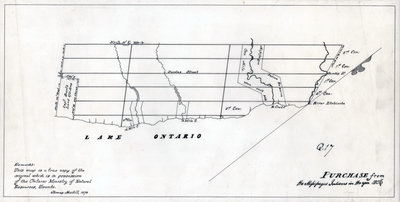 A map of the land purchased from the Mississaugas in 1806