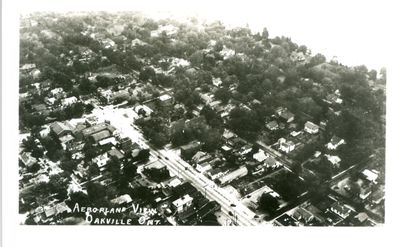 Oakville Aeroplane View Postcard