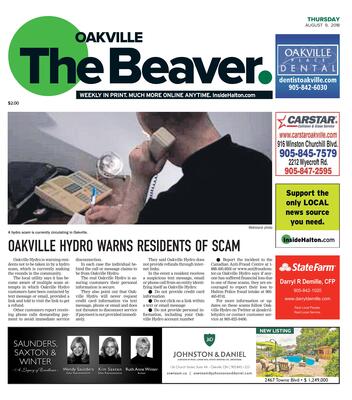 Oakville Beaver, 9 Aug 2018