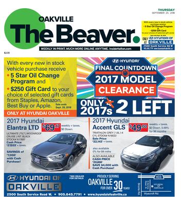 Oakville Beaver, 20 Sep 2018