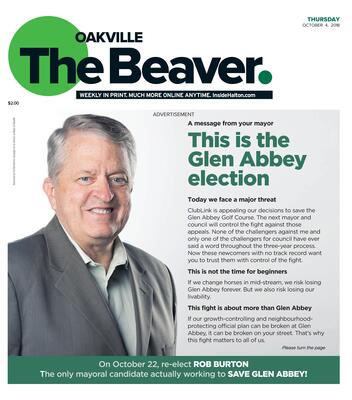 Oakville Beaver, 4 Oct 2018