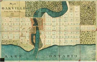 Plan of Oakville, Township of Trafalgar, Upper Canada, 1835