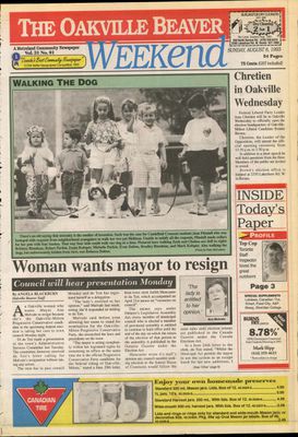 Oakville Beaver, 8 Aug 1993