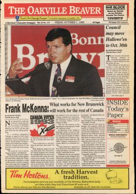 Oakville Beaver, 1 Oct 1993