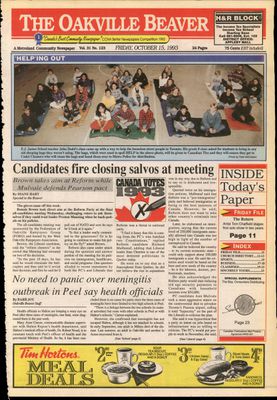 Oakville Beaver, 15 Oct 1993