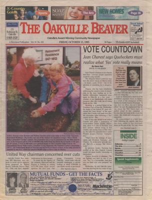 Oakville Beaver, 13 Oct 1995