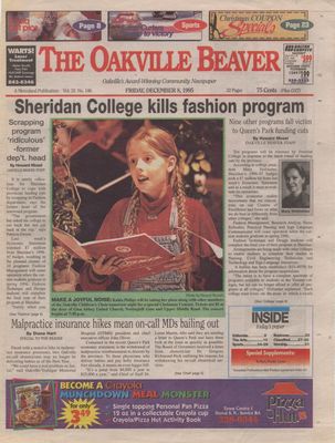 Oakville Beaver, 8 Dec 1995