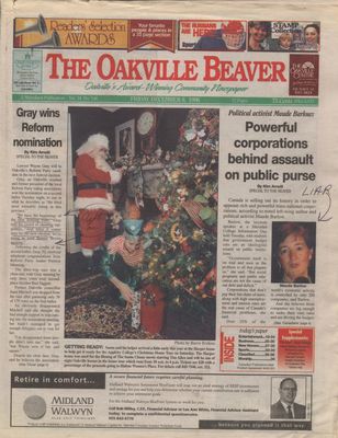 Oakville Beaver, 6 Dec 1996