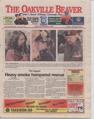 Oakville Beaver, 12 Nov 1999