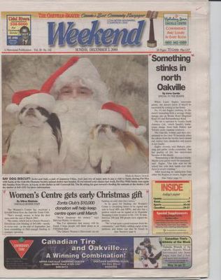 Oakville Beaver, 3 Dec 2000