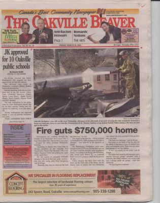 Oakville Beaver, 30 Mar 2001