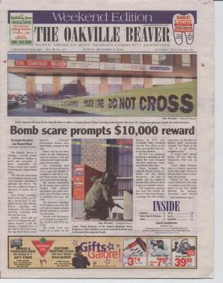 Oakville Beaver, 9 Dec 2001