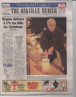 Oakville Beaver, 23 Dec 2001