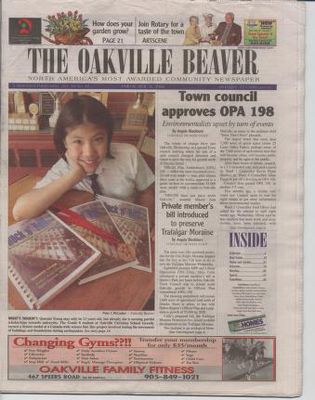 Oakville Beaver, 31 May 2002