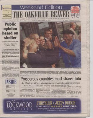 Oakville Beaver, 22 Sep 2002