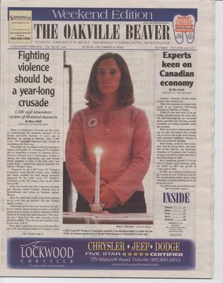 Oakville Beaver, 8 Dec 2002