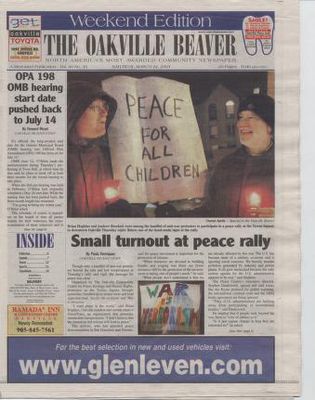 Oakville Beaver, 22 Mar 2003