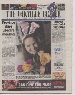 Oakville Beaver, 18 Apr 2003