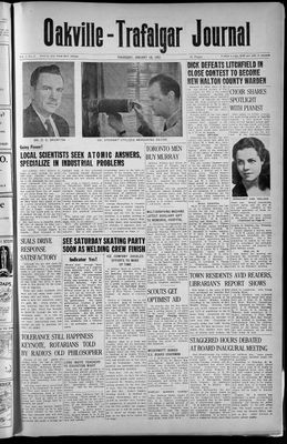 Oakville-Trafalgar Journal, 18 Jan 1951