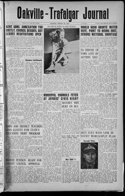 Oakville-Trafalgar Journal, 25 Jan 1951