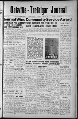 Oakville-Trafalgar Journal, 16 Aug 1951
