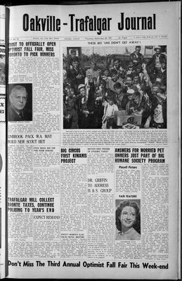 Oakville-Trafalgar Journal, 20 Sep 1951