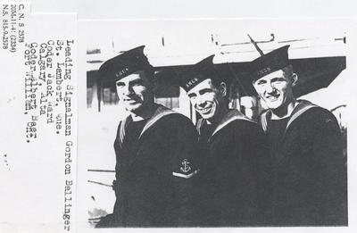 Three HMCS OAKVILLE sailors on ship