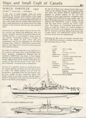 Fact sheet on HMCS OAKVILLE