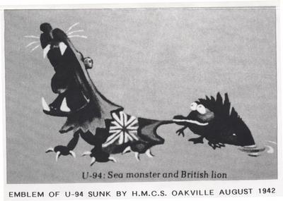 Emblem of U-94 sunk by HMCS Oakville August 1942