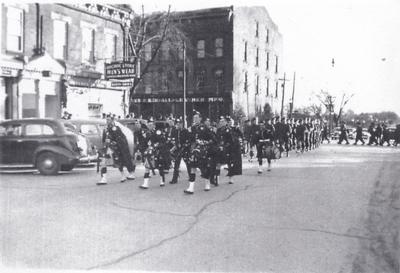 HMCS Oakville's Christening Parade - Lorne Scots