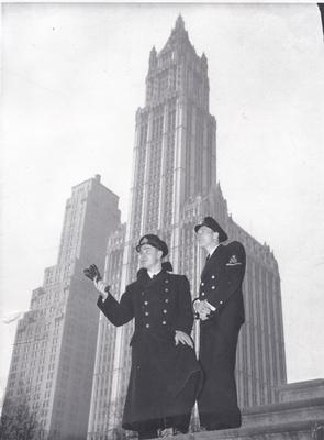 Lt. Hal Lawrence and P.O. Arthur Powell in New York City