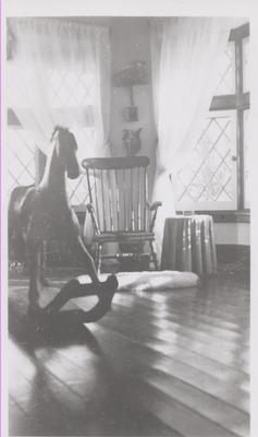 Rocking horse in nursery