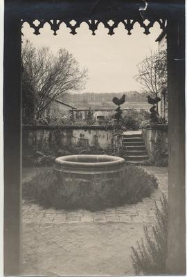 Juliet Chisholm's courtyard at her French residence