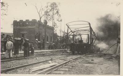 Skeleton of a train