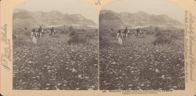 Mountains of Judea, from the Plain of Jericho, Palestine.