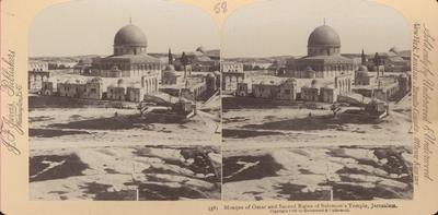 Mosque of Omar and Sacred ruins of Solomon's Temple, Jerusalem.