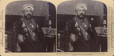 Cheik el-Sadaat, Chief of Mohammedans and Direct Descendant of the Prophet, Cairo.