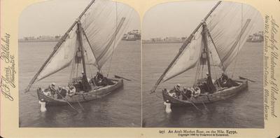 An Arab Market Boat on the Nile, Egypt.