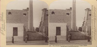 The Obelisk and Pylon of the Temple of Luxor, Upper Egypt.