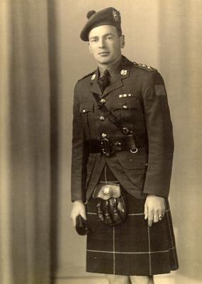 John MacMorran "Jock" Anderson. Chaplain to the Highland Light Infantry of Canada. Landed at Normandy on D-Day, June 6, 1944. Received two Military Crosses for courage and initiative in evacuating casualites under heavy enemy fire.