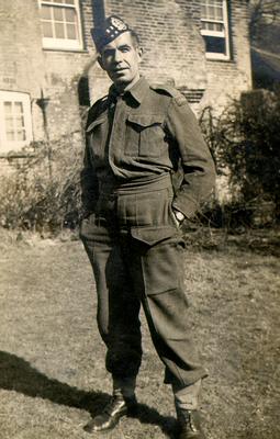 James Beattie. Corporal with the Lorne Scots at Heathfield, Sussex, 1941.
