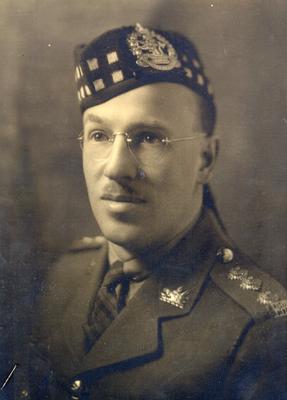 Charles Daniel "Dan" Chisholm. Served as Staff Officer with the Lorne Scots in Ottawa, London, England, Italy, and Holland. Promoted during the war from Captain to Major.