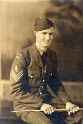 Ivan Mavrinac. Staff Sergeant, Royal Canadian Engineers. Stationed at A5CETC (Canadian Engineers Training Centre) in Petawawa from 1941 to 1945. Ivan and his wife moved to Oakville in 1987.
