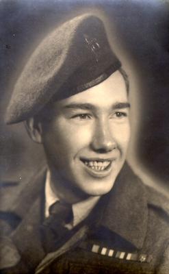 Thomas "Tim" Shields. Private with the Perth Regiment, 5th Division. Served in England, Italy, France, Holland, and Germany, 1942-1945.