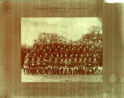 Members of Original 4th Canadians, West Sandling, September 3, 1917