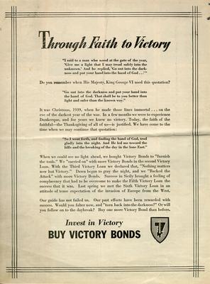 Seventh Victory Bond drive appeal, Second World War.