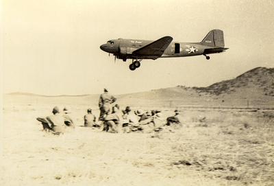 DC-3 plane in training in Helena, Montana, c. 1942-1943