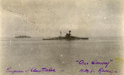 Convoy going to Europe from Canada in Second World War.